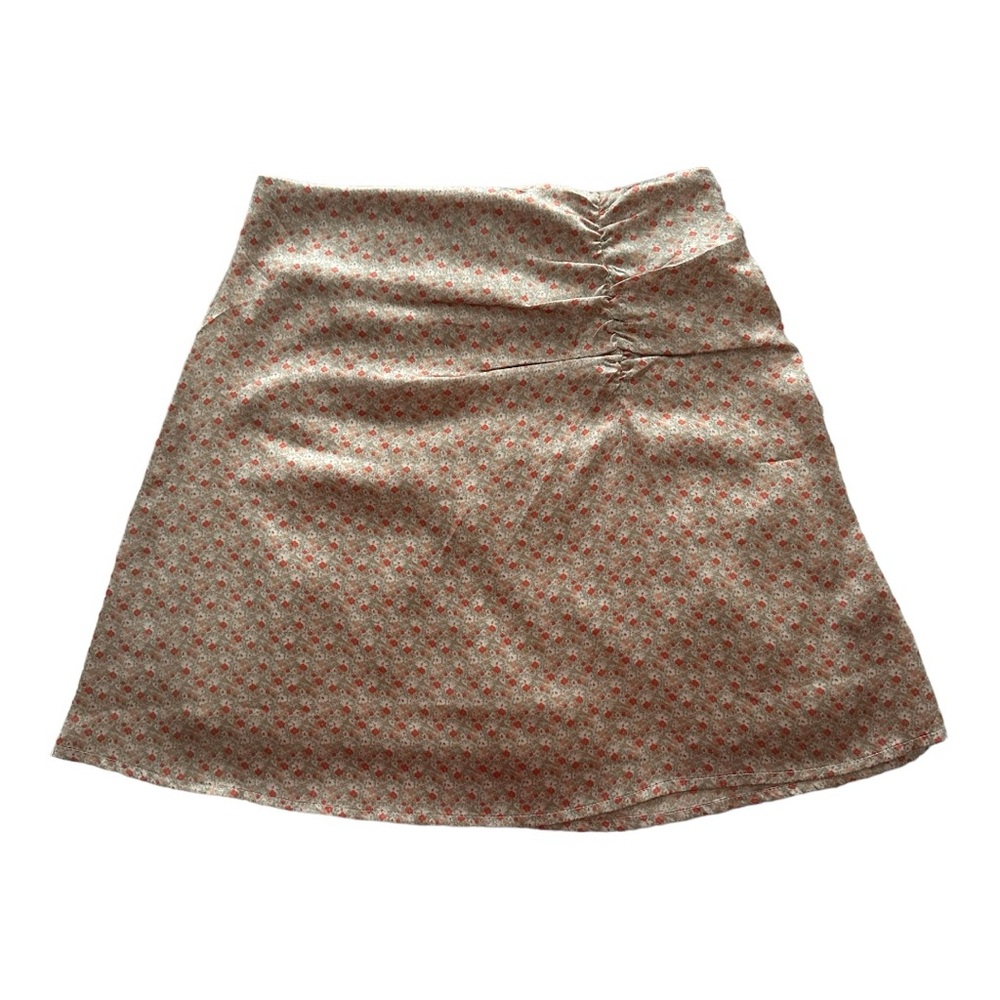 Japna Women’s Mini Skirt Floral Lined with Front Ruching